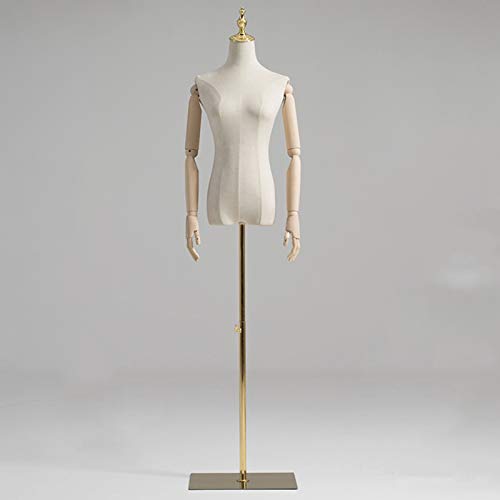 SdaryWare Schaufensterpuppe Schaufensterpuppe Nähkleid Formen & Schaufensterpuppen, weibliche Schaufensterpuppe Körper Torso verstellbare Puppen Kleid für Einzelhandel Kleidung Dis,M-Gold/Square von SdaryWare