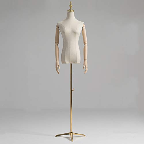 SdaryWare Schaufensterpuppe Schaufensterpuppe Nähkleid Formen & Schaufensterpuppen, weibliche Schaufensterpuppe Körper Torso verstellbare Puppen Kleid für Einzelhandel Kleidung Dis,S-Gold/Triangle von SdaryWare
