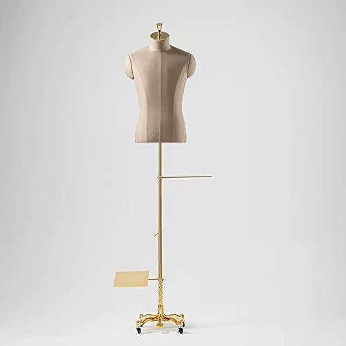 SdaryWare Schaufensterpuppen-Display, Schaufensterpuppenkörper, 120–190 cm groß, männlicher Puppenkörper, Schaufensterpuppenständer, Torso, rollender vertikaler Herrenbekleidungs-S von SdaryWare