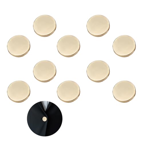 10 Stück Vintage Legierung Knöpfe Runde Druckknöpfe zum Annähen Flacher Spiegel Druckknopf für DIY Anzug Mantel Handwerk 25 mm von Sdhgerh