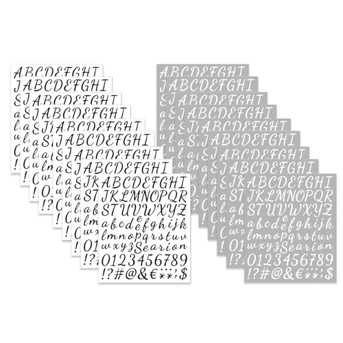 14 Blätter 1064 Stück Selbstklebende Buchstaben Nummern Aufkleber DIY Klebebuchstaben Wetterfest Vinyl Buchstaben Sticker Notation für Scrapbooking Briefkasten Markierung Dekoration 7 Schwarz 7 Weiß 14 Blätter 1064 Stück Selbstklebende Buchstaben Nummern Aufkleber DIY Klebebuchstaben Wetterfest Vinyl Buchstaben Sticker Notation für Scrapbooking Briefkasten Markierung Dekoration 7 Schwarz 7 Weiß von Sdhgerh