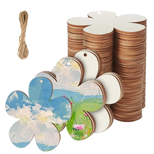 20 Stück Holzblumen mit 6 m Schnur Blanko Holzscheiben zum Basteln Holz Blumen Holzornamente Holzdeko für Ostern Malerei, Diy Handwerk Scrapbooking AnhäNger 7.62 cm 20 Stück Holzblumen mit 6 m Schnur Blanko Holzscheiben zum Basteln Holz Blumen Holzornamente Holzdeko für Ostern Malerei, Diy Handwerk Scrapbooking AnhäNger 7.62 cm von Sdhgerh