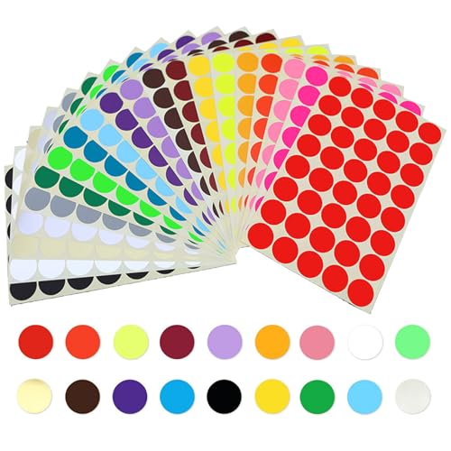 800 Stück Farbige Punkt Aufkleber Marker Kreis Aufkleber Codierte Runde Selbstklebende Etiketten FüR Kleinkinder BüRo Klassenzimmer Papiere 25 mm 20 Blätter 800 Stück Farbige Punkt Aufkleber Marker Kreis Aufkleber Codierte Runde Selbstklebende Etiketten FüR Kleinkinder BüRo Klassenzimmer Papiere 25 mm 20 Blätter von Sdhgerh