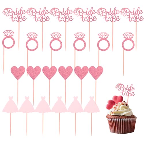 Sdhgerh 24 Stück Wedding Bride To Be Cake Topper Hochzeit Deko Rosegold Heart Ring Dress Tortendeko Hochzeit Glitzer Cupcake Toppers für Hochzeitstorte Verlobung Party Braut Kuchen Deko Sdhgerh 24 Stück Wedding Bride To Be Cake Topper Hochzeit Deko Rosegold Heart Ring Dress Tortendeko Hochzeit Glitzer Cupcake Toppers für Hochzeitstorte Verlobung Party Braut Kuchen Deko von Sdhgerh