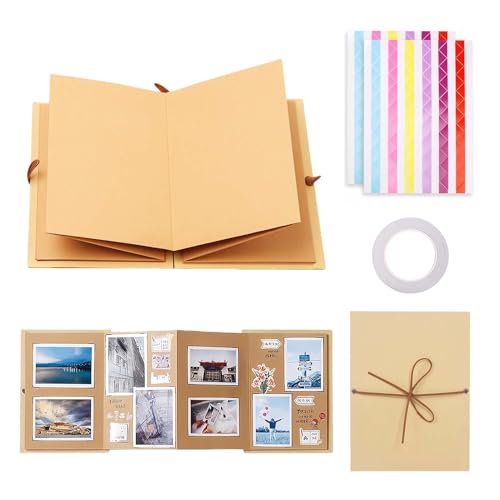 Sdhgerh Fotoalbum zum Selbstgestalten DIY Fotobuch Scrapbook Klein Fotoalbum zum Einkleben Akkordeon Falten Fotobuch als Abschluss Geburtstags Gästebuch Hochzeit Geschenk 17,5x11,5 cm Hellbraun Sdhgerh Fotoalbum zum Selbstgestalten DIY Fotobuch Scrapbook Klein Fotoalbum zum Einkleben Akkordeon Falten Fotobuch als Abschluss Geburtstags Gästebuch Hochzeit Geschenk 17,5x11,5 cm Hellbraun von Sdhgerh