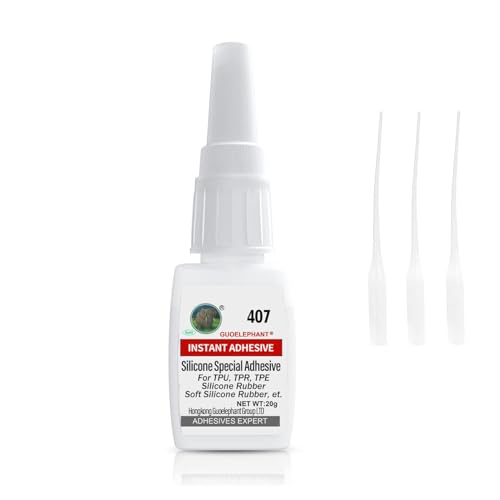 Silikonkleber 20g Silikonkleber Silikonkleber zum Verbinden von Silikon und Silikon, Silikon und anderen Materialien Sekundenkleber für Silikon, Silikonkautschuk, TPU, TPR, TPE, Flüssigsilikon von Sdintar