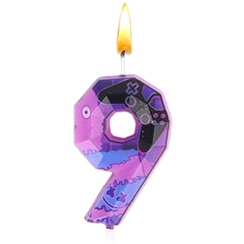 Fortnit Kerzen Nummer 9, Fortnit Geburtstags Kerzen, Geburtstagsdeko 9, Dekoration Kerzen, Kuchen Dekoration, Partyzubehör, Jungen und Mädchen, für Baby Shower, Kinder Geburtstag Party, Jubiläum von Sdjuifsd