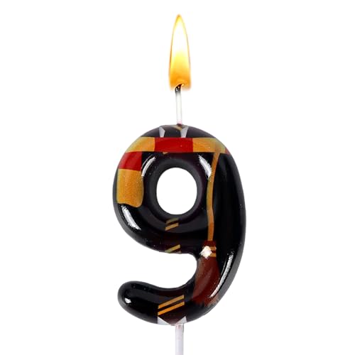 Harry Kerze Nummer 9, Kerzen Geburtstag, Harry Kerze Kuchen, Deko Geburtstag Kerzen, Kerze mit Muster, Party Kerzen, Themen Kerzen, Geburtstags Dekoration, Schuljubiläum, Jubiläum, Hochzeitsfeiern von Sdjuifsd