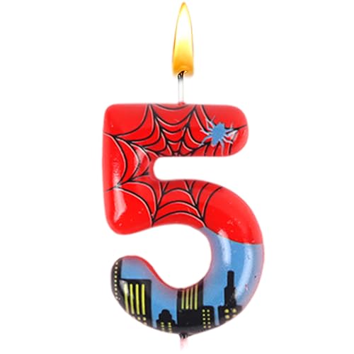 Spider Geburtstag Kerzen, Spider Geburtstagsdeko 5 Jahre, Spider Geburtstagskerzen Zahlen 5, Geburtstag Party, 3D Themenkerzen, Jungen Tortendeko, Kuchen Dekoration, Jubiläum, Babyparty Spider Geburtstag Kerzen, Spider Geburtstagsdeko 5 Jahre, Spider Geburtstagskerzen Zahlen 5, Geburtstag Party, 3D Themenkerzen, Jungen Tortendeko, Kuchen Dekoration, Jubiläum, Babyparty von Sdjuifsd