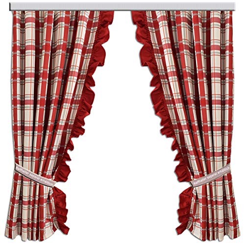 Dekoschal-Set Hetty mit Rüsche hochwertiger Webstoff rot-weiß kariert | Set 2 Stück Landhaus-Vorhang mit Reihband | Deko-Garnitur für Küche, Esszimmer, Ferienhaus Höhe x Breite 175 x 130 cm Dekoschal-Set Hetty mit Rüsche hochwertiger Webstoff rot-weiß kariert | Set 2 Stück Landhaus-Vorhang mit Reihband | Deko-Garnitur für Küche, Esszimmer, Ferienhaus Höhe x Breite 175 x 130 cm von SeGaTeX home fashion