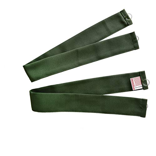 1 Paar Klassische Raffhalter Hetty Grün | 2-er Set Raffbänder/Rückhaltebänder für Gardinen in gemütlich-rustikalem Landhaus-Stil | hochwertiger Webstoff, langlebig, pflegeleicht von SeGaTeX home fashion