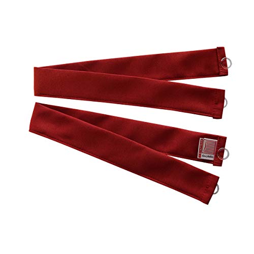 1 Paar Klassische Raffhalter Hetty Rot | 2-er Set Raffbänder/Rückhaltebänder für Gardinen in gemütlich-rustikalem Landhaus-Stil | hochwertiger Webstoff, langlebig, pflegeleicht von SeGaTeX home fashion