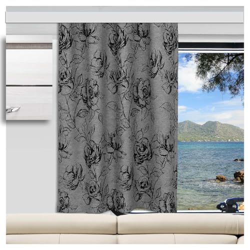 SeGaTeX home fashion Wohnmobil-Vorhang Ilvy Rose in grau Caravan-Dekoschal mit Blumen-Muster blichdichter Webstoff Maßanfertigung Höhe x Breite 40-80 x bis 62 cm SeGaTeX home fashion Wohnmobil-Vorhang Ilvy Rose in grau Caravan-Dekoschal mit Blumen-Muster blichdichter Webstoff Maßanfertigung Höhe x Breite 40-80 x bis 62 cm von SeGaTeX home fashion