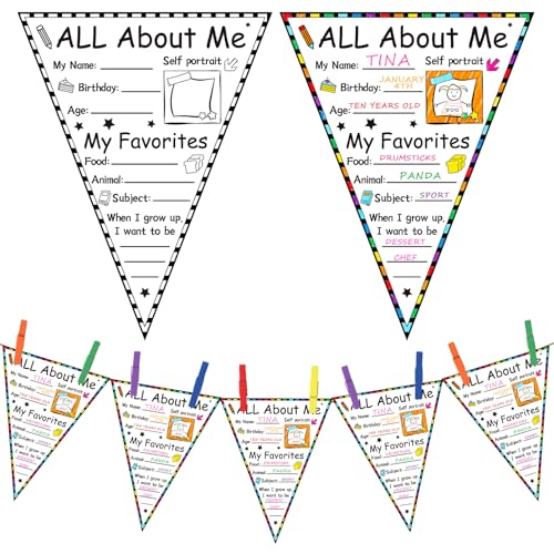 Seajan Poster "Read All About Me", Elementar-Banner, Wimpel, Schulanfang, Klassenzimmer, Poster, Pinnwand, Präsentations-Set, lustige Klassenzimmer-Aktivitätsblätter für Schüler, 36 Stück Seajan Poster "Read All About Me", Elementar-Banner, Wimpel, Schulanfang, Klassenzimmer, Poster, Pinnwand, Präsentations-Set, lustige Klassenzimmer-Aktivitätsblätter für Schüler, 36 Stück von Seajan
