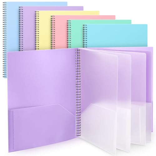 Seajan Spiralmappe mit 10 Fächern, stabiler Kunststoff, Spiralmappe mit mehreren Fächern, Organizer, Dokumentenmappen mit Tasche, Kunststoff-Spirale, Projekt-Organizer für Schule, Büro, bunt, 6 Stück Seajan Spiralmappe mit 10 Fächern, stabiler Kunststoff, Spiralmappe mit mehreren Fächern, Organizer, Dokumentenmappen mit Tasche, Kunststoff-Spirale, Projekt-Organizer für Schule, Büro, bunt, 6 Stück von Seajan