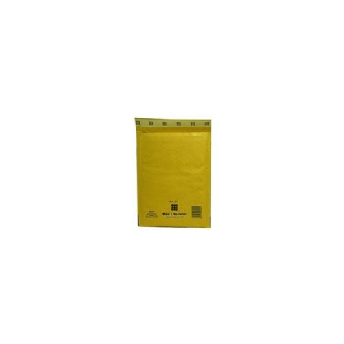 Sealair Mail Lite, 270 x 360 mm, haftklebend, mit Luftbläschen, Gefütterte Versandtaschen, 50 Stück, gold von Mail Lite