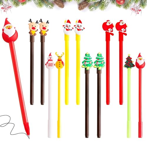 12 Stück Weihnachts Gelschreiber 0,5mm, Weihnachten Kugelschreiber,Weihnachts Kugelschreiber,Weihnachts Schreibender Druckkugelschreiber für Studenten Kinder Weihnachten Party Geschenke Bag Fillers(A) 12 Stück Weihnachts Gelschreiber 0,5mm, Weihnachten Kugelschreiber,Weihnachts Kugelschreiber,Weihnachts Schreibender Druckkugelschreiber für Studenten Kinder Weihnachten Party Geschenke Bag Fillers(A) von Seasboes