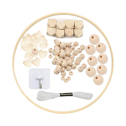 Seasboes DIY Holz Mobilen Rahmen, DIY Holz Mobilen Rahmen Windspiel Bettglocke Kit, Baby Mobile Glocke Kit Handgemacht Spielzeug, Wohnkultur Dekor Geschenk für Kinder (Liebesbereich) von Seasboes