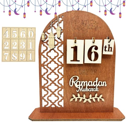 Seasboes Ramadan Kalender, Ramadan Deko, Ramadankalender Kinder, Eid Mubarak Adventskalender, Ramadan Dekoration aus Holz, DIY Ramadan Dekoration 30 Tage Countdown von Seasboes