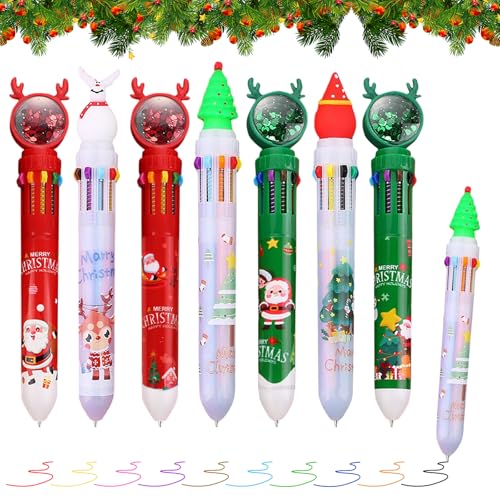 Seasboes Weihnachten Kugelschreiber, 7 Stück Weihnachts-Cartoon-Gel-Tintenroller, Einziehbare Kugelschreiber, Weihnachtskugelschreiber, Mehrfarbig Gelschreiber Weihnachten für Kinder Schulbedarf Seasboes Weihnachten Kugelschreiber, 7 Stück Weihnachts-Cartoon-Gel-Tintenroller, Einziehbare Kugelschreiber, Weihnachtskugelschreiber, Mehrfarbig Gelschreiber Weihnachten für Kinder Schulbedarf von Seasboes