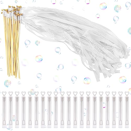 Wedding Wands, 20 Stück Lace Fairy Sticks with Bells, 20 Stück Seifenblasen Hochzeit, Wedding Wands Zauberstäbe mit Glocken, Weiß Seidenfeenstab für Hochzeit Partys Geburtstag Weihnachten Wedding Wands, 20 Stück Lace Fairy Sticks with Bells, 20 Stück Seifenblasen Hochzeit, Wedding Wands Zauberstäbe mit Glocken, Weiß Seidenfeenstab für Hochzeit Partys Geburtstag Weihnachten von Seasboes