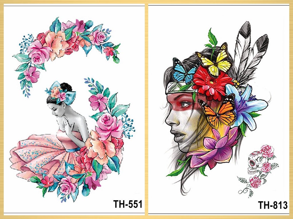 Frauen Blume Schmetterling Mädchen Vögel Rose Körper Arm Temporäres Tattoo Thbseries Frauen Blume Schmetterling Mädchen Vögel Rose Körper Arm Temporäres Tattoo Thbseries von SeasonSticker