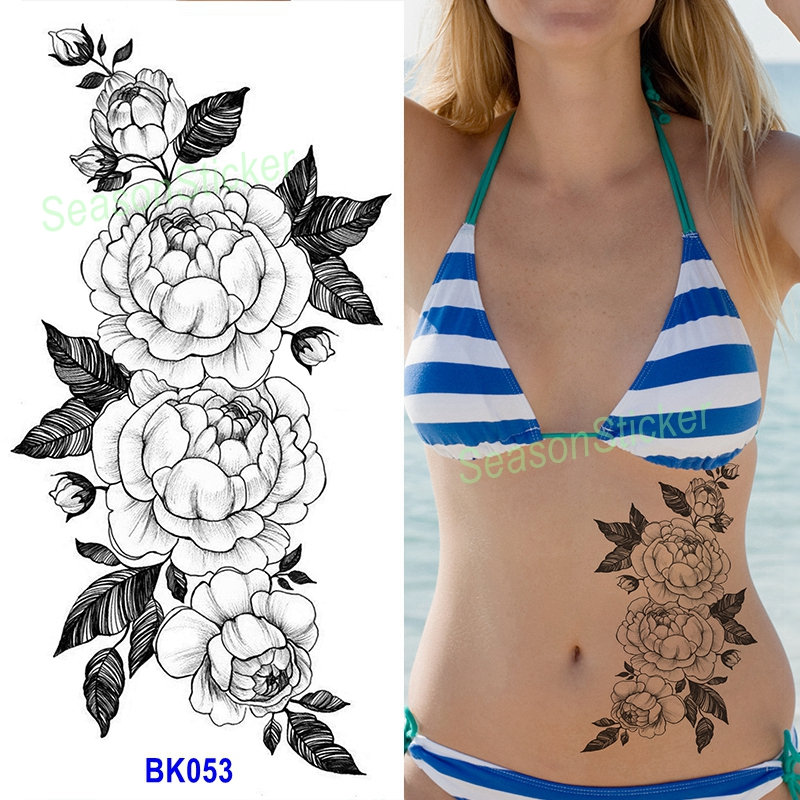 Schwarze Skizze Rosen Blume Daisy Sonnenblume Blatt Körper Taille Arm Hals Temporäre Kunst Tattoos Bkseries Schwarze Skizze Rosen Blume Daisy Sonnenblume Blatt Körper Taille Arm Hals Temporäre Kunst Tattoos Bkseries von SeasonSticker