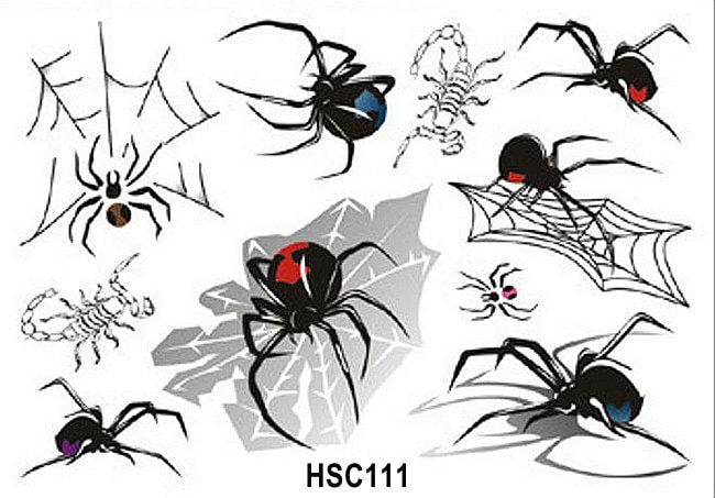 Spinne Skorpion Fledermaus Ameise Käfer Libelle Schmetterling Flügel Schwalbe Katzenfeder Vogelkäfig Baum Taille Arm Hals Körper Temporäres Spinne Skorpion Fledermaus Ameise Käfer Libelle Schmetterling Flügel Schwalbe Katzenfeder Vogelkäfig Baum Taille Arm Hals Körper Temporäres von SeasonSticker