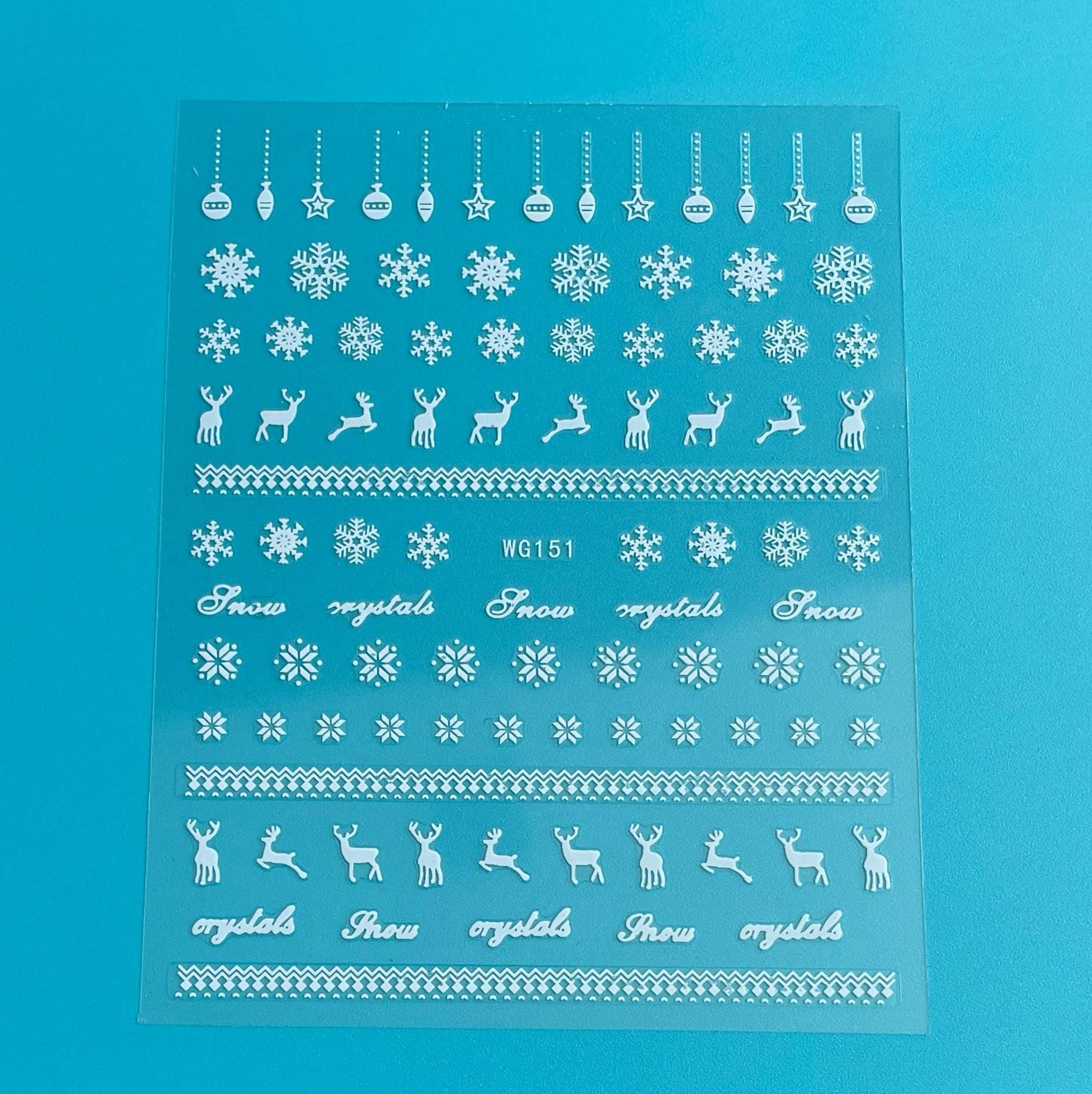Weißer Weihnachtsnagel-Kunst-Aufkleber Schneeflocke Weißer Weihnachtsnagel-Kunst-Aufkleber Schneeflocke von SeasonSticker