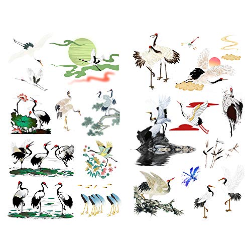 Seasonstorm Weißer Kranich, vorgeschnitten, niedlich, ästhetisches Tagebuch, Reisepapier, Junk-Tagebuch, Aufkleber, Scrapbooking, Schreibwaren, Aufkleber, Schule, Kunstbedarf (PK600) von Seasonstorm