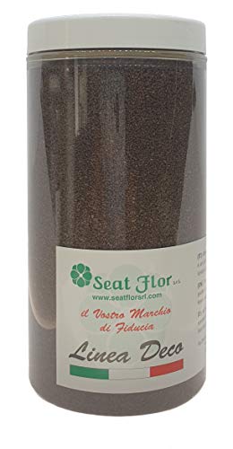 Seat Flor srl® Braun Moka farbiger Sand, 750 g, Wasserfarbe, Dekorative Kunst, nicht für Aquarien geeignet, 100% Made in Italy von Seat Flor
