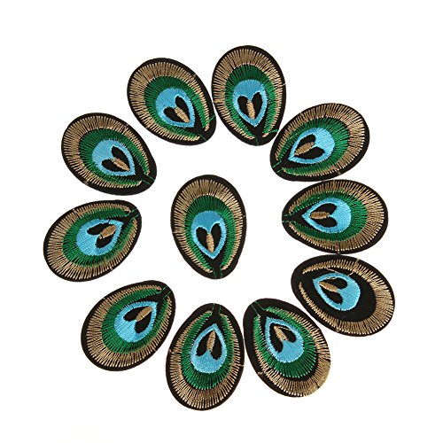Seawang 20 Stück Aufnäher mit Pfauenaugen-Motiv, bestickt, zum Aufbügeln oder Aufnähen. Seawang 20 Stück Aufnäher mit Pfauenaugen-Motiv, bestickt, zum Aufbügeln oder Aufnähen. von Seawang