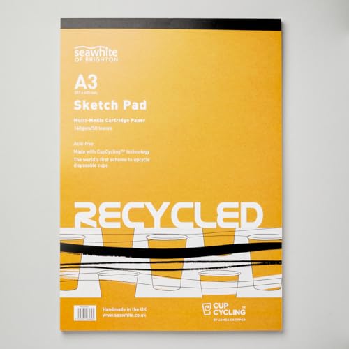 Seawhite - Skizzenblock – recyceltes Zeichenpapier – A3 – 50 Blatt – 140 g/m² – säurefrei. von Seawhite