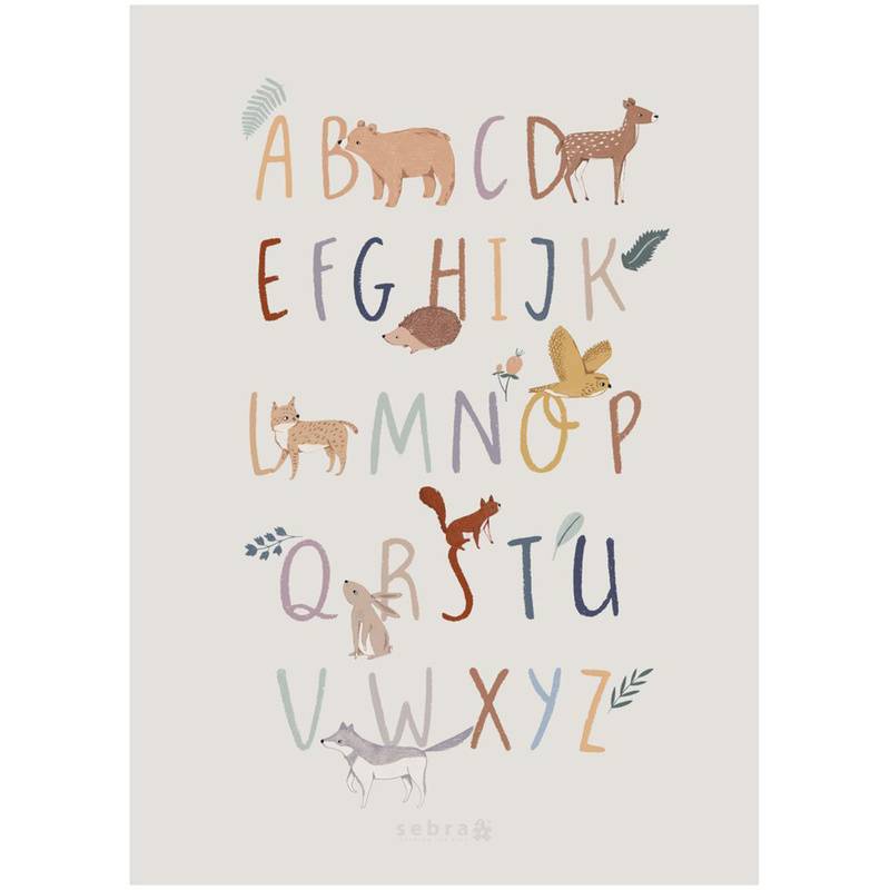 Poster Nightfall - Englisch Alphabet (50X70) von Sebra
