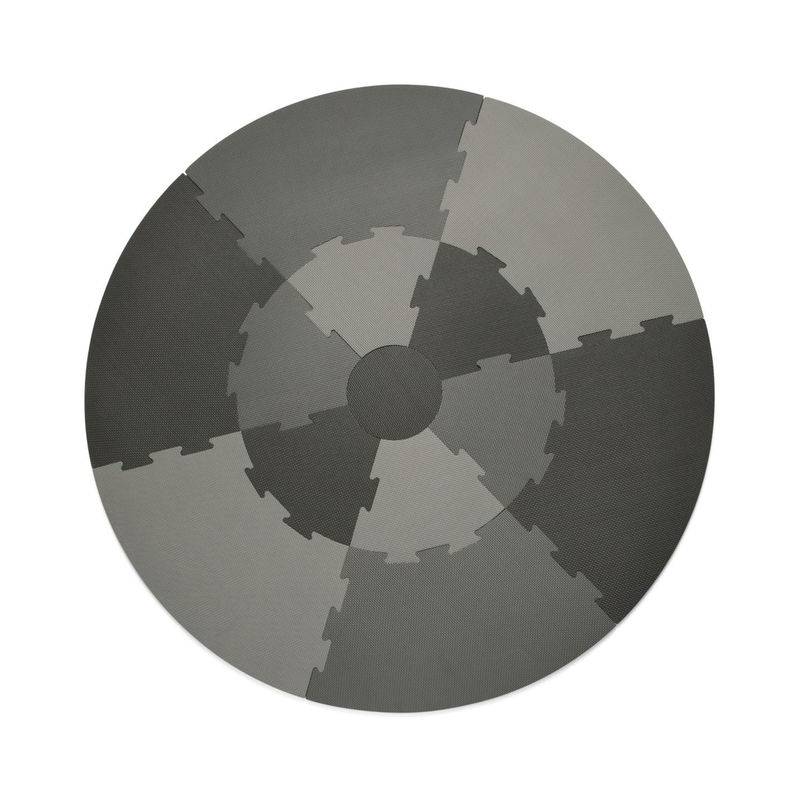 Spielmatte Round Puzzle (122X122) 13-Teilig In Elephant Grey von Sebra