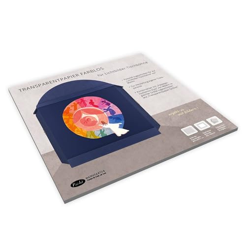 Seccorell Transparentpapier farblos / 12 Bögen - Abreißblock mit farblosem Transparentpapier (12 Blatt / 80g/m2), passend zugeschnitten für die Lichtbilder-Tischbühne von MeiArt. von Seccorell
