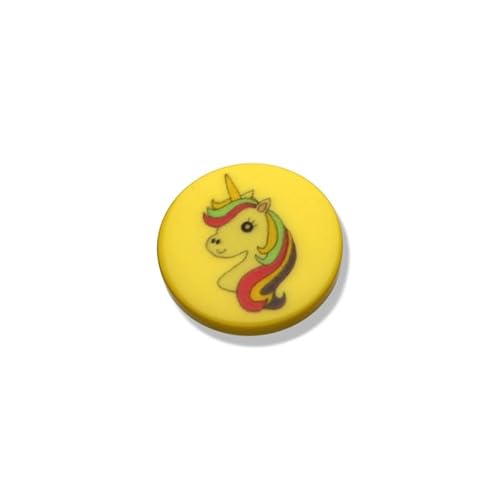 Kinderknopf "Einhorn" - Kunststoffknopf 15mm - gelb Kinderknopf "Einhorn" - Kunststoffknopf 15mm - gelb von Seco Knopf
