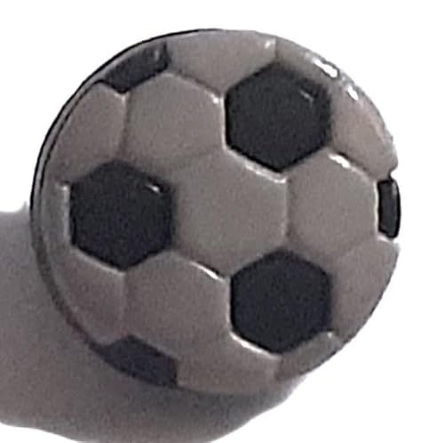 Kinderknopf "Fußball" - 15mm - hellgrau Kinderknopf "Fußball" - 15mm - hellgrau von Seco Knopf