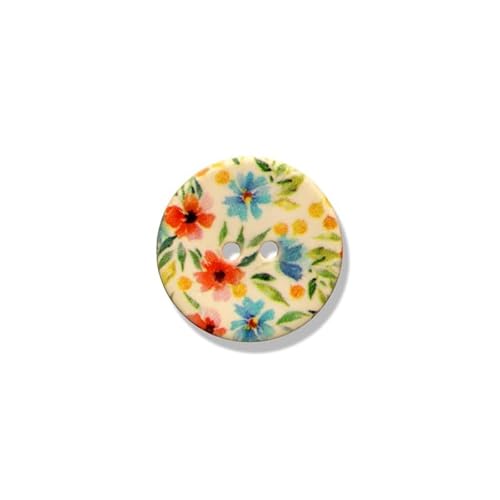 Kokosnussknopf "Blüten" - 20mm - natur Kokosnussknopf "Blüten" - 20mm - natur von Seco Knopf