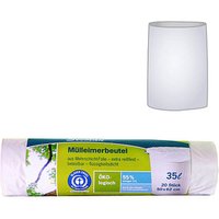 Secolan® Müllbeutel 35,0 l weiß 25,0 µm, 20 St. von Secolan®