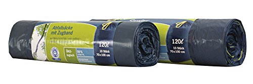 Secolan Abfallsack, mit Zugband, blau schwarz, 120 Liter Secolan Abfallsack, mit Zugband, blau schwarz, 120 Liter von Secolan