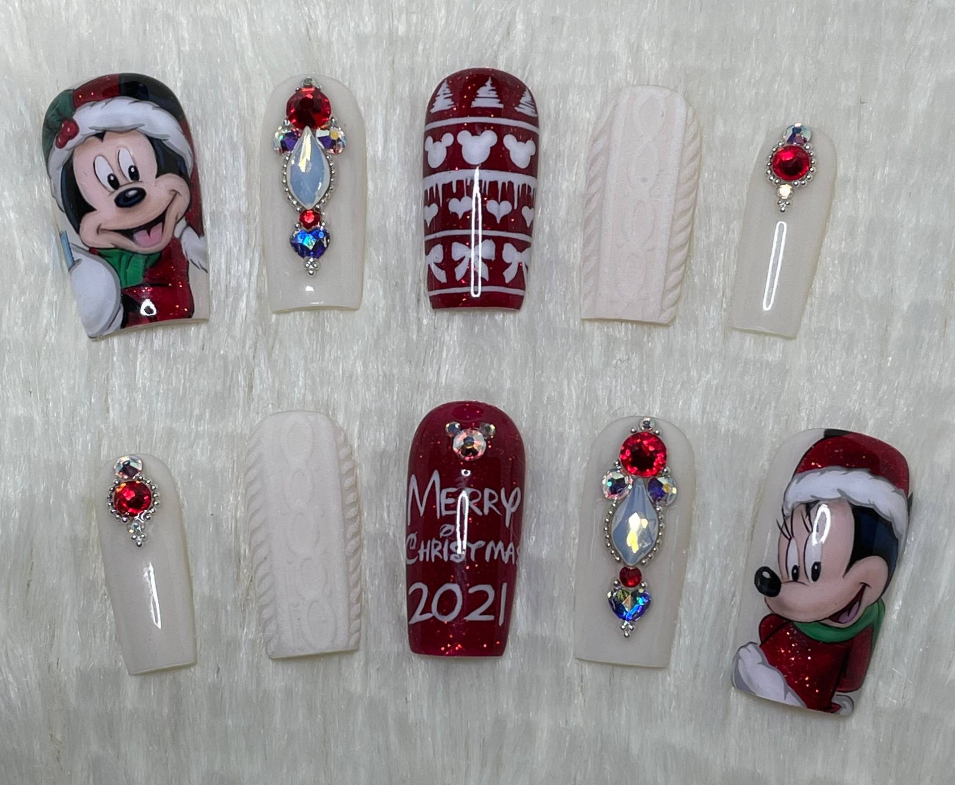 Mickey Christmas Press On Nails von SeeMeByMedina