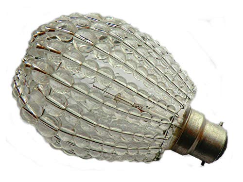 Wahl von 6 Farben Lampenschirm Kristall Kronleuchter Lüster Glasperlen inspiriert Licht Glühbirne GLS-Glühbirne Sleeve, Anhänger Lampe Schatten Leuchte Tropfen Perlen Kitsch (klar) von Seear Lights