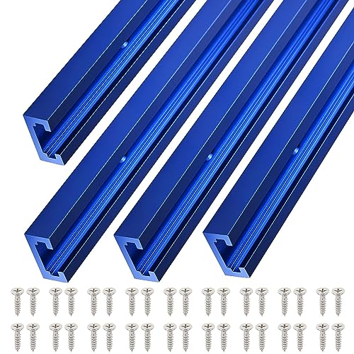 T Tracks Holzbearbeitung Aluminium 91,4 cm blau 4 Stück mit Schrauben für universelles T-Schienen-Zubehör von Seekliny von SeekLiny