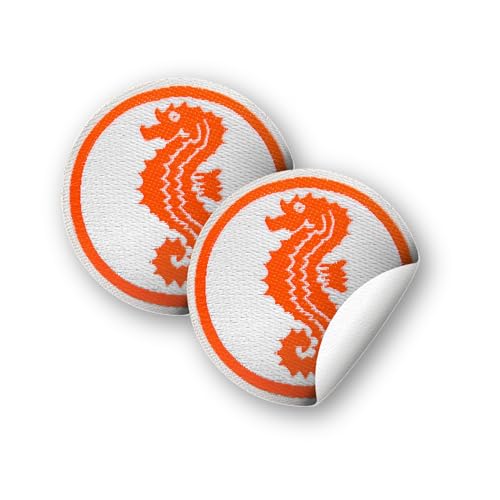 Seepferdchen® 2er Set offizielles Schwimmabzeichen zum Aufkleben | Seepferdchen Abzeichen | kein Nähen | kein Bügeln | einfach kinderleicht zum Aufkleben von Seepferdchen