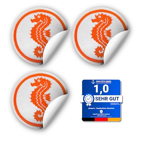 Seepferdchen® 3er Set offizielles Schwimmabzeichen zum Aufkleben | Seepferdchen Abzeichen | kein Nähen | kein Bügeln | einfach kinderleicht zum Aufkleben von Seepferdchen