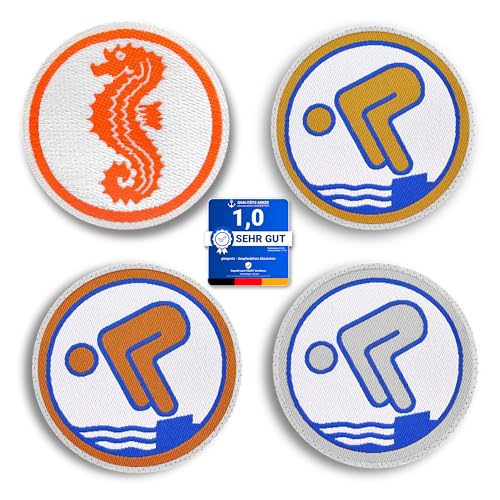 Seepferdchen® offizielle Seepferdchen und Schwimmabzeichen zum Aufnähen | lasergeschnitten | Freischwimmer von Seepferdchen