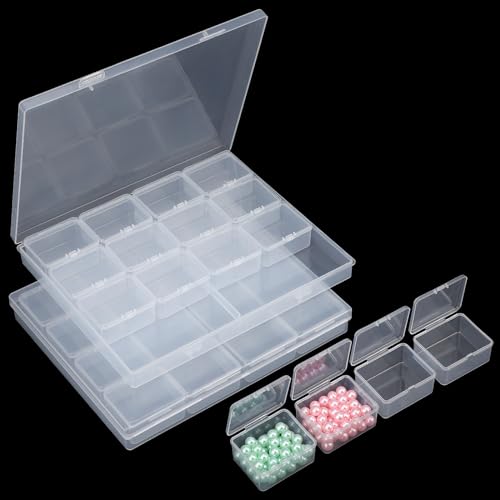 Segbeauty Diamond Painting Aufbewahrung, 2 Stück 16 Fächer Sortierbox Groß, Sortierboxen für Kleinteile, Samen Aufbewahrungsbox Kunststoff, Stickgarn Aufbewahrung, für Ohrringen, Schmuck Segbeauty Diamond Painting Aufbewahrung, 2 Stück 16 Fächer Sortierbox Groß, Sortierboxen für Kleinteile, Samen Aufbewahrungsbox Kunststoff, Stickgarn Aufbewahrung, für Ohrringen, Schmuck von Segbeauty
