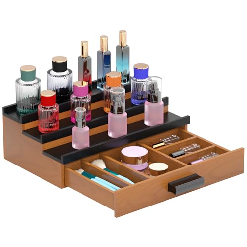 Segbeauty Parfüm-Organizer aus Holz für Damen, 31,8 cm, 3 Etagen, Köln-Organizer für Herren, Parfümständer, Präsentationsständer, Köln-Regal, Ausstellung, Duftständer für Kommode, Dekoration Segbeauty Parfüm-Organizer aus Holz für Damen, 31,8 cm, 3 Etagen, Köln-Organizer für Herren, Parfümständer, Präsentationsständer, Köln-Regal, Ausstellung, Duftständer für Kommode, Dekoration von Segbeauty