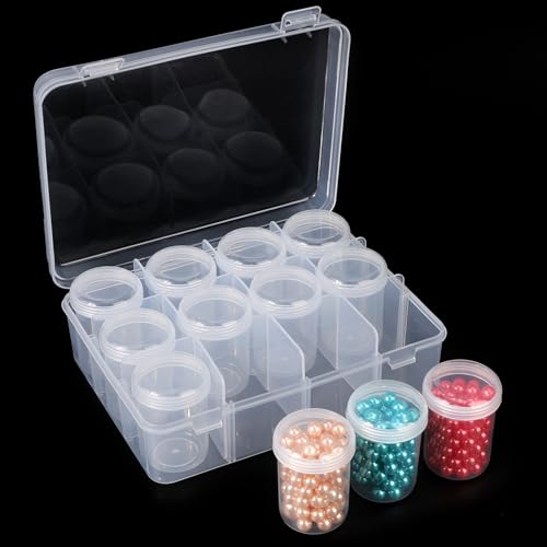 Segbeauty Sortierboxen für Kleinteile, 12 Fächer Diamond Painting Dosen, Sortierbox Perlen, Kleinteile Organizer Transparente, Sortimentskasten Plastik für Strasssteine, Schmuck, Nailart Segbeauty Sortierboxen für Kleinteile, 12 Fächer Diamond Painting Dosen, Sortierbox Perlen, Kleinteile Organizer Transparente, Sortimentskasten Plastik für Strasssteine, Schmuck, Nailart von Segbeauty